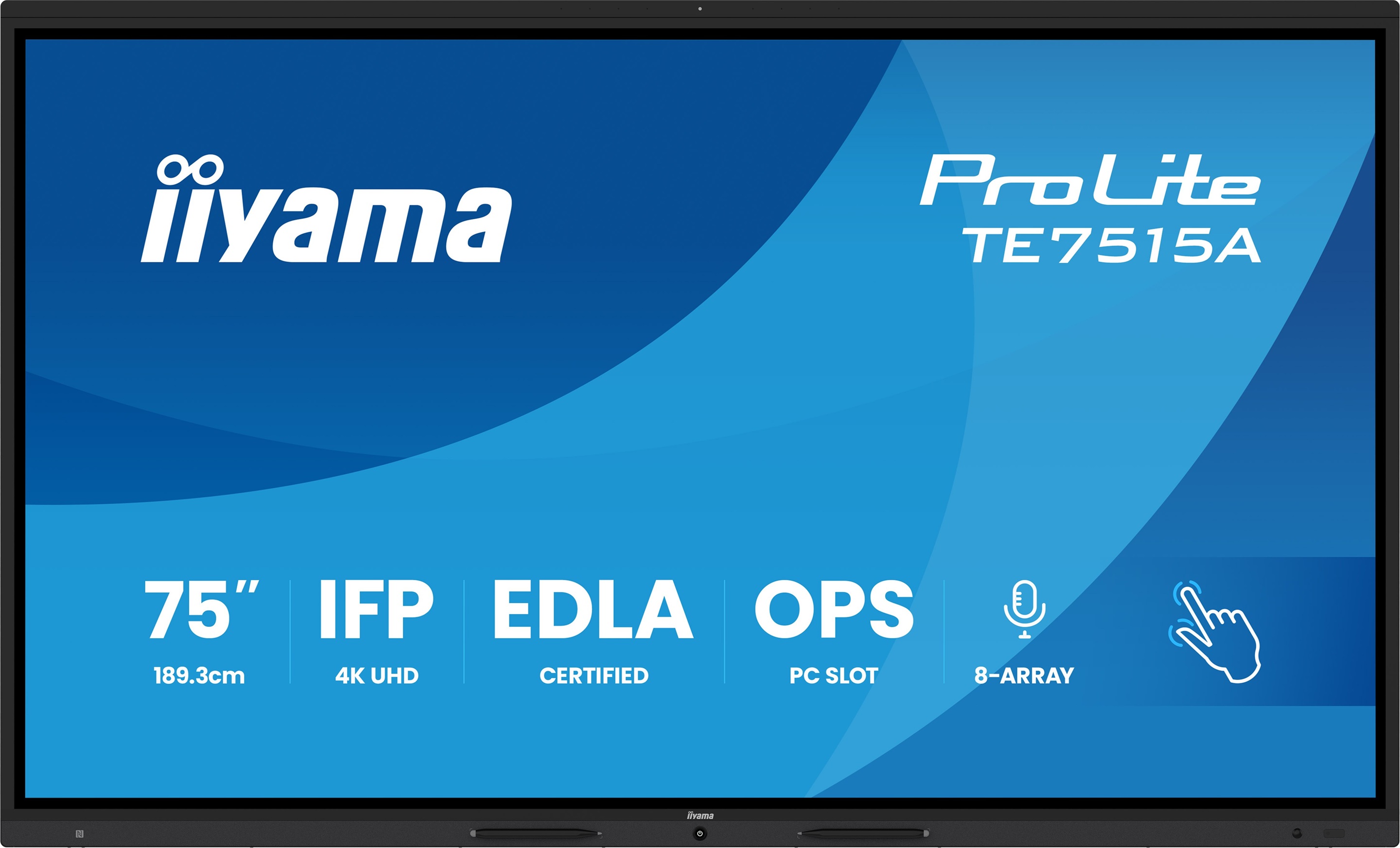 75'' iiyama TE7515A-B2AG:IPS,4K,EDLA,NFC