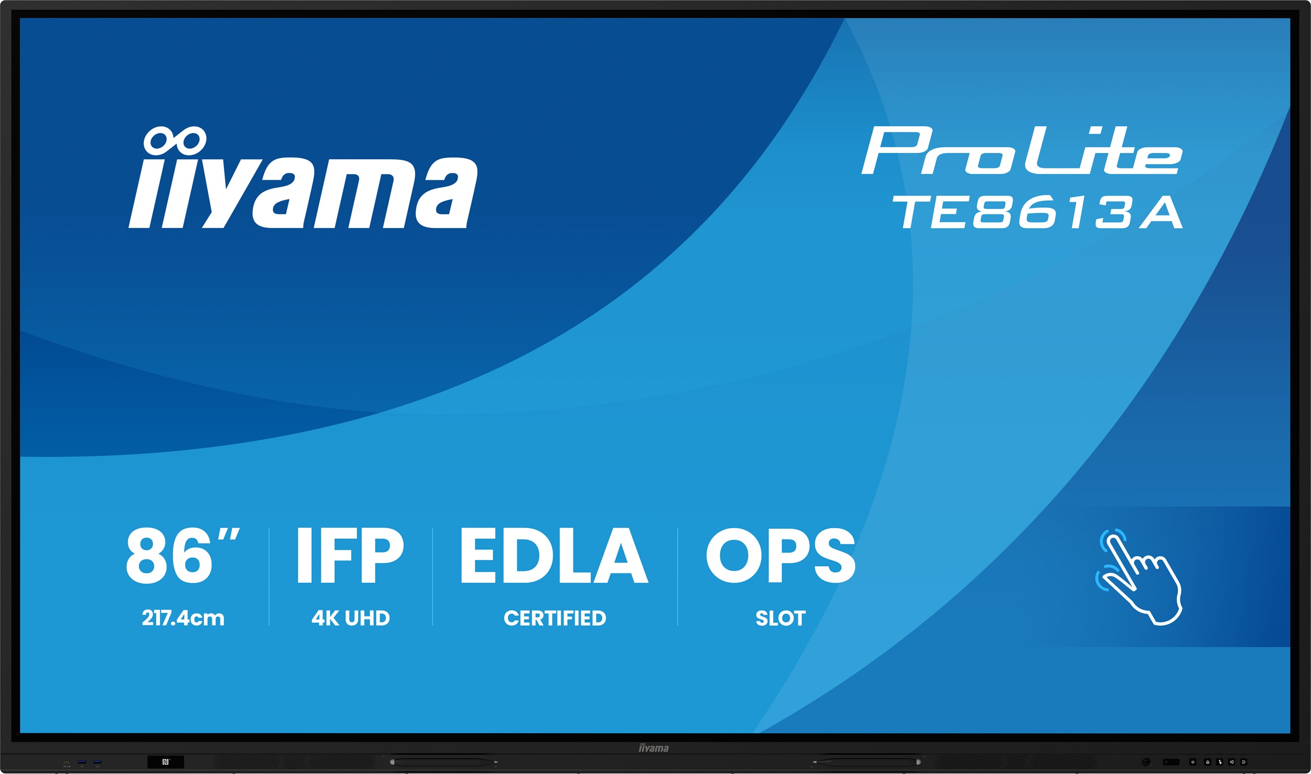 86'' iiyama TE8613A-B2AG:IPS,4K,40P,USB-C,EDLA