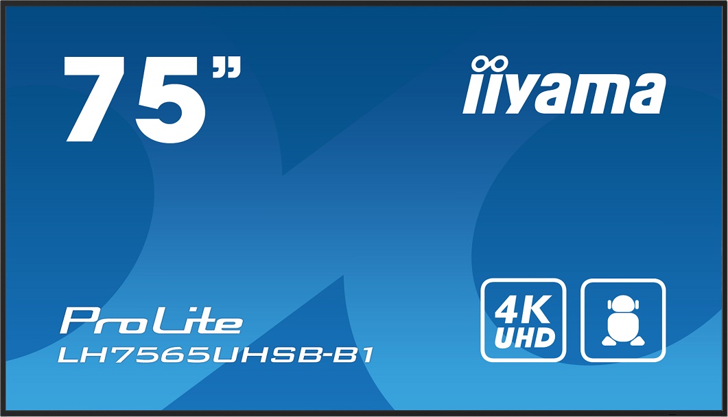 75'' iiyama LH7565UHSB-B1:IPS,4K UHD,Android,24/7