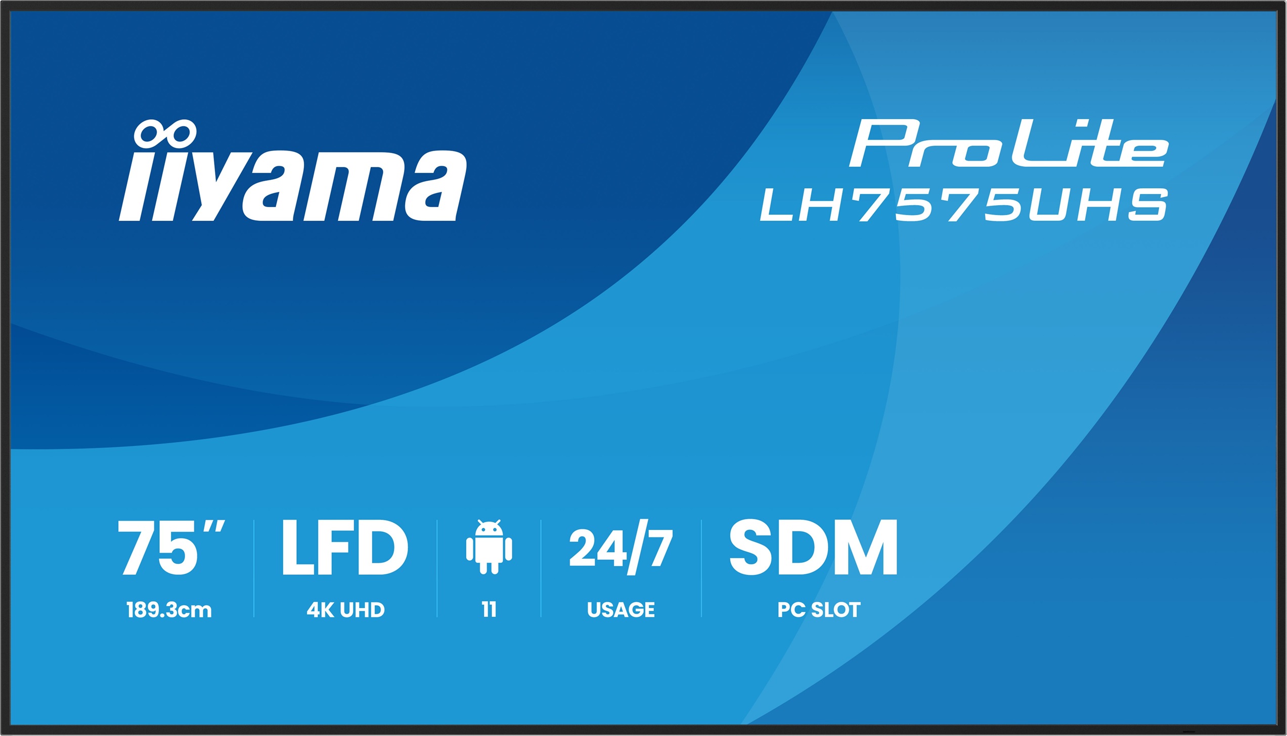 75'' iiyama LH7575UHS-B2AG:IPS, 4K UHD,Android,24/7
