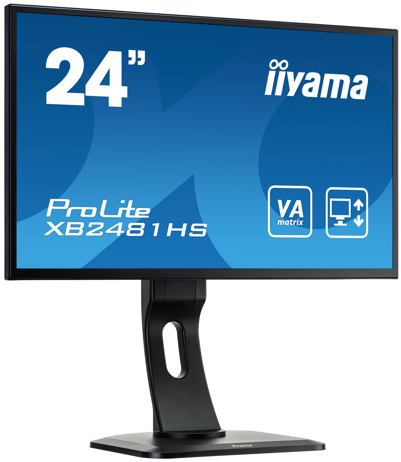 Obrázok Iiyama LCD XB2481HS-B1 23,6''LED,VA,6ms,VGA/DVI/HDMI,repro,1920x1080,HAS,pivot,č (XB2481HS-B1)