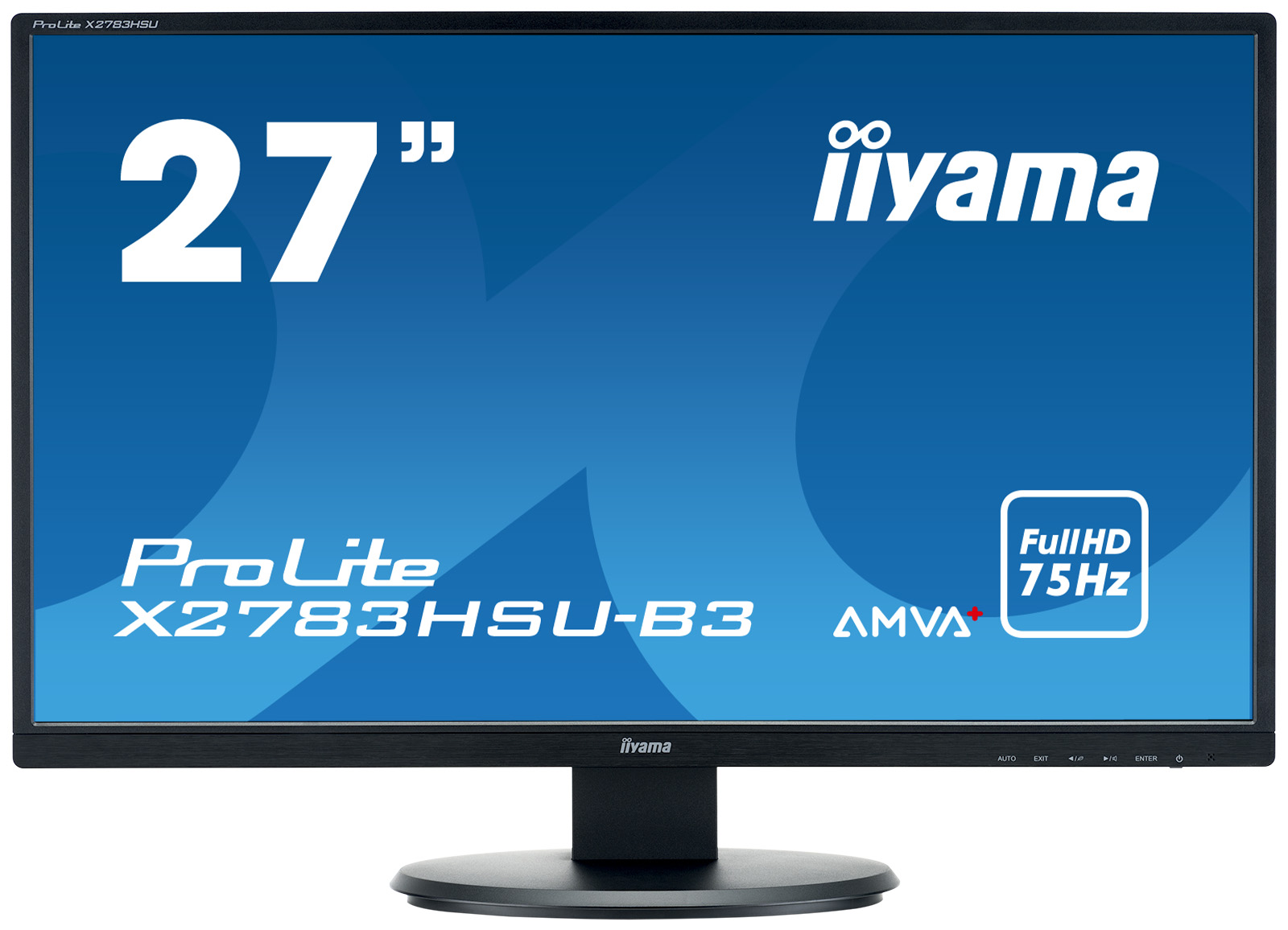 Obrázok Iiyama LCD X2783HSU 27'' LED, AMVA+, 4ms, VGA/DVI/HDMI, USB, repro, 1920x1080, č