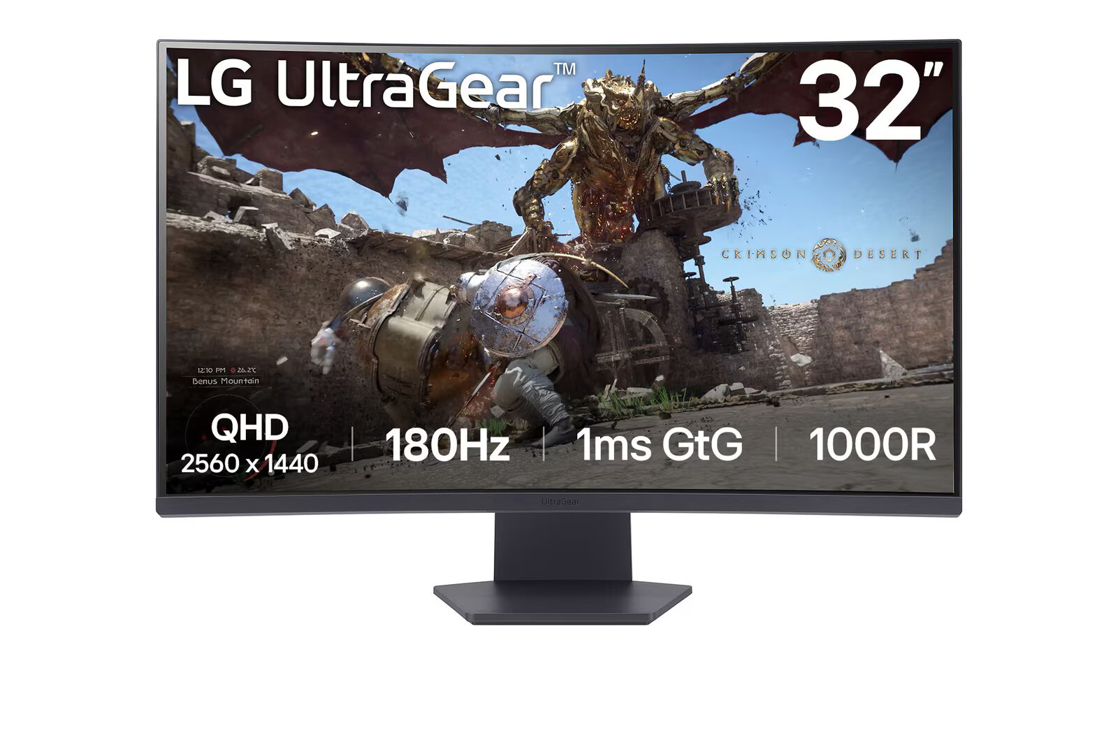 LG UltraGear/32GS60QC-B/32''/VA/QHD/180Hz/1ms/Black/2R