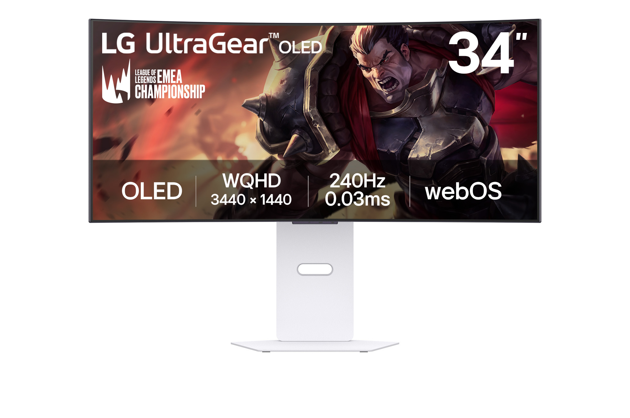 LG UltraGear/34GX90SA-W/34''/OLED/wQHD/240Hz/1ms/Blck-White/2R