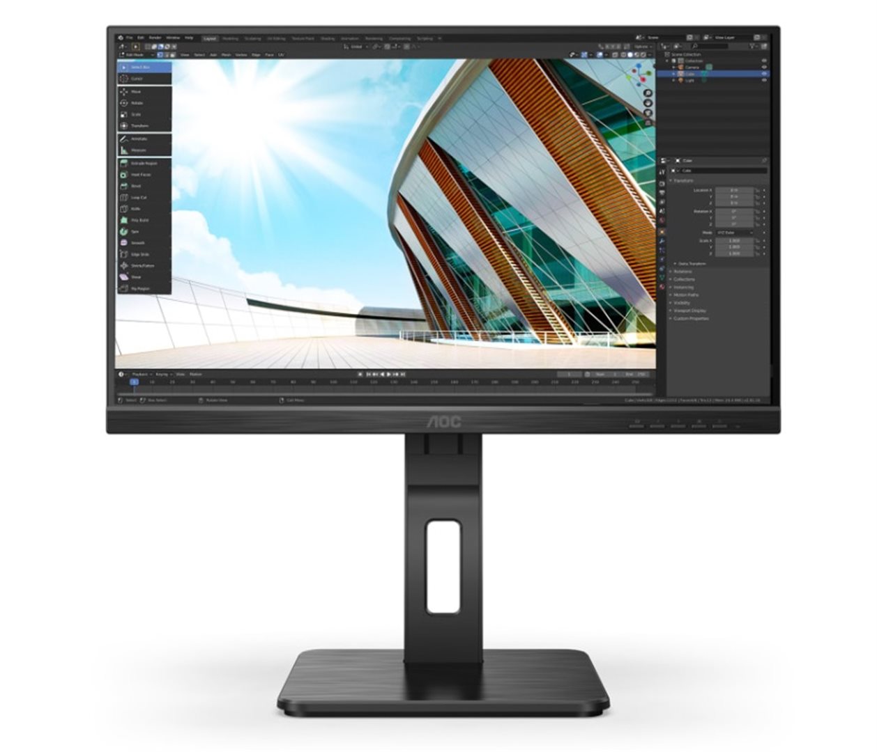 AOC/Q24P2Q/23,8''/IPS/QHD/75Hz/4ms/Black/3R