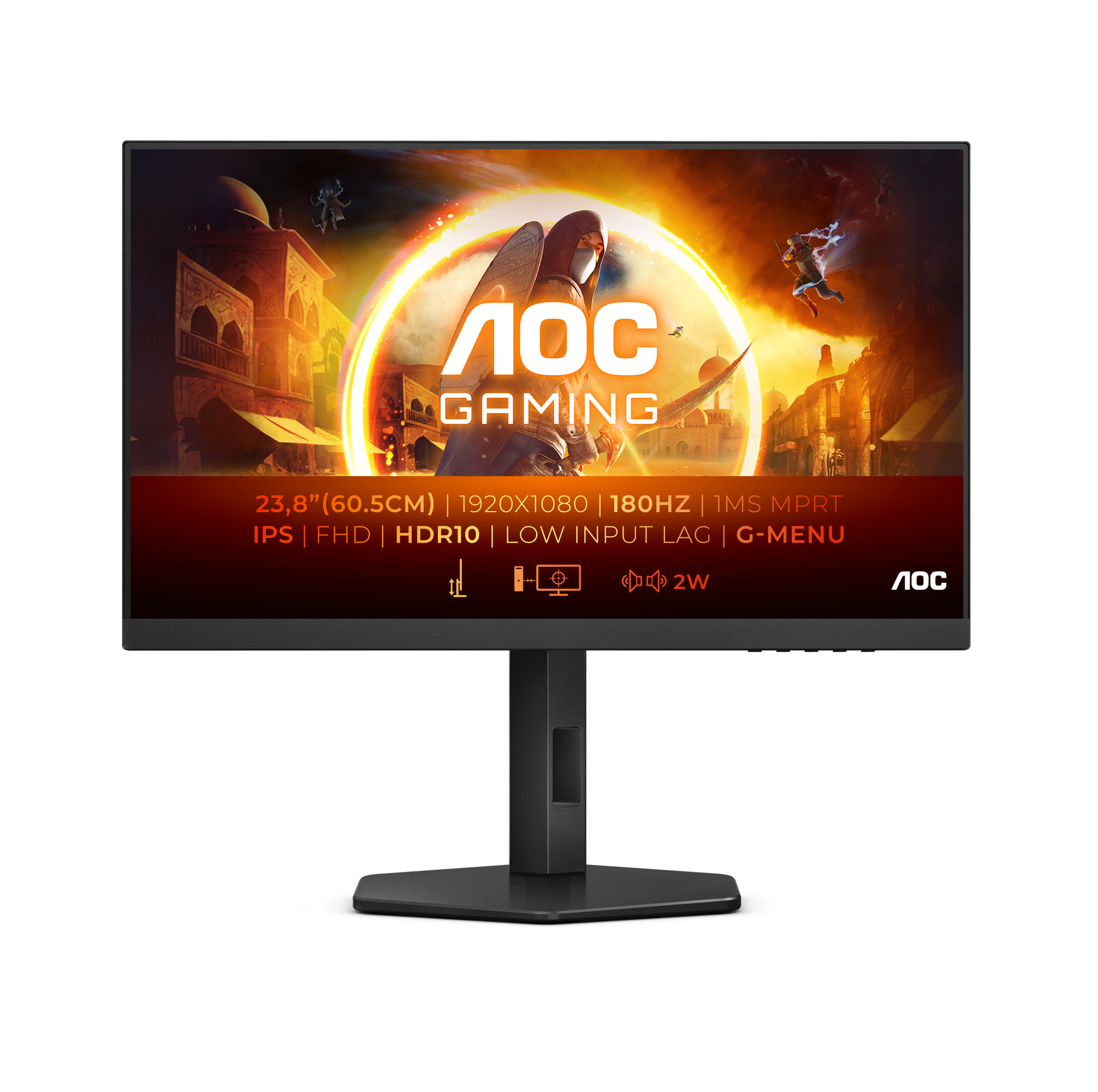 AOC Gaming/24G4X/23,8''/IPS/FHD/180Hz/0,5ms/Black/3R