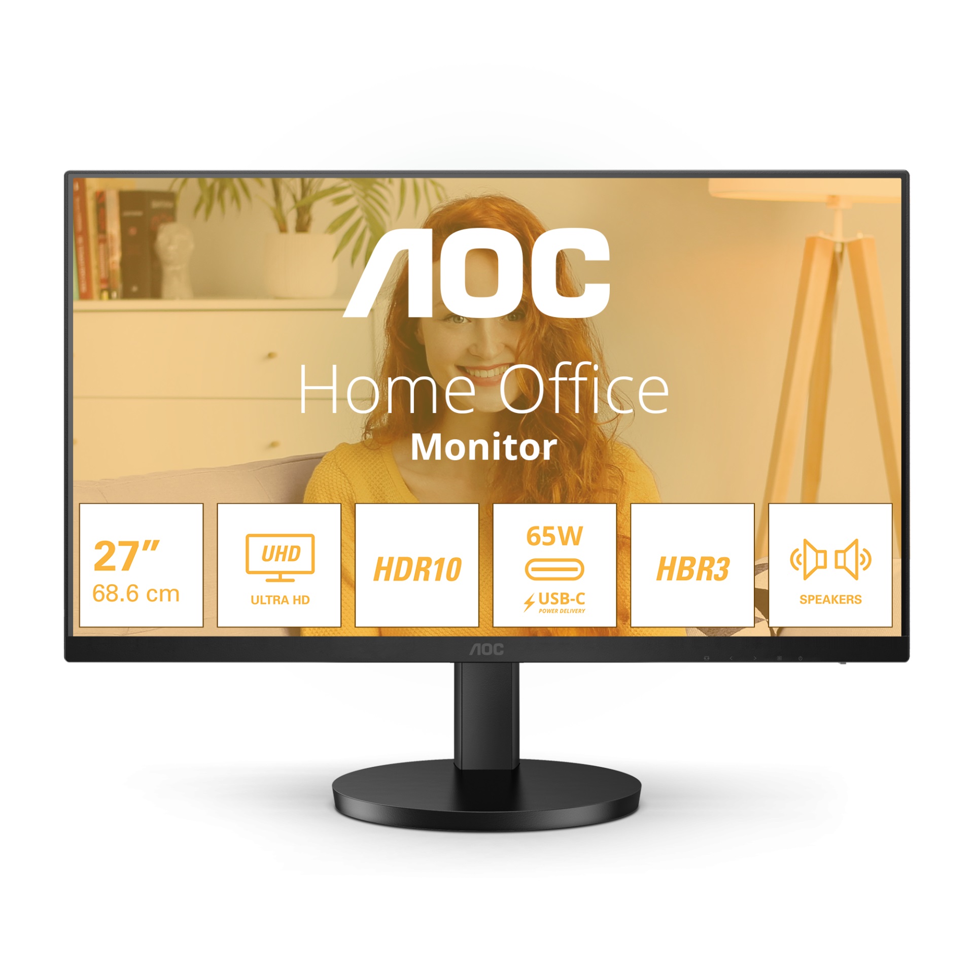 AOC/U27B3CF/27''/IPS/4K UHD/60Hz/4ms/Black/3R