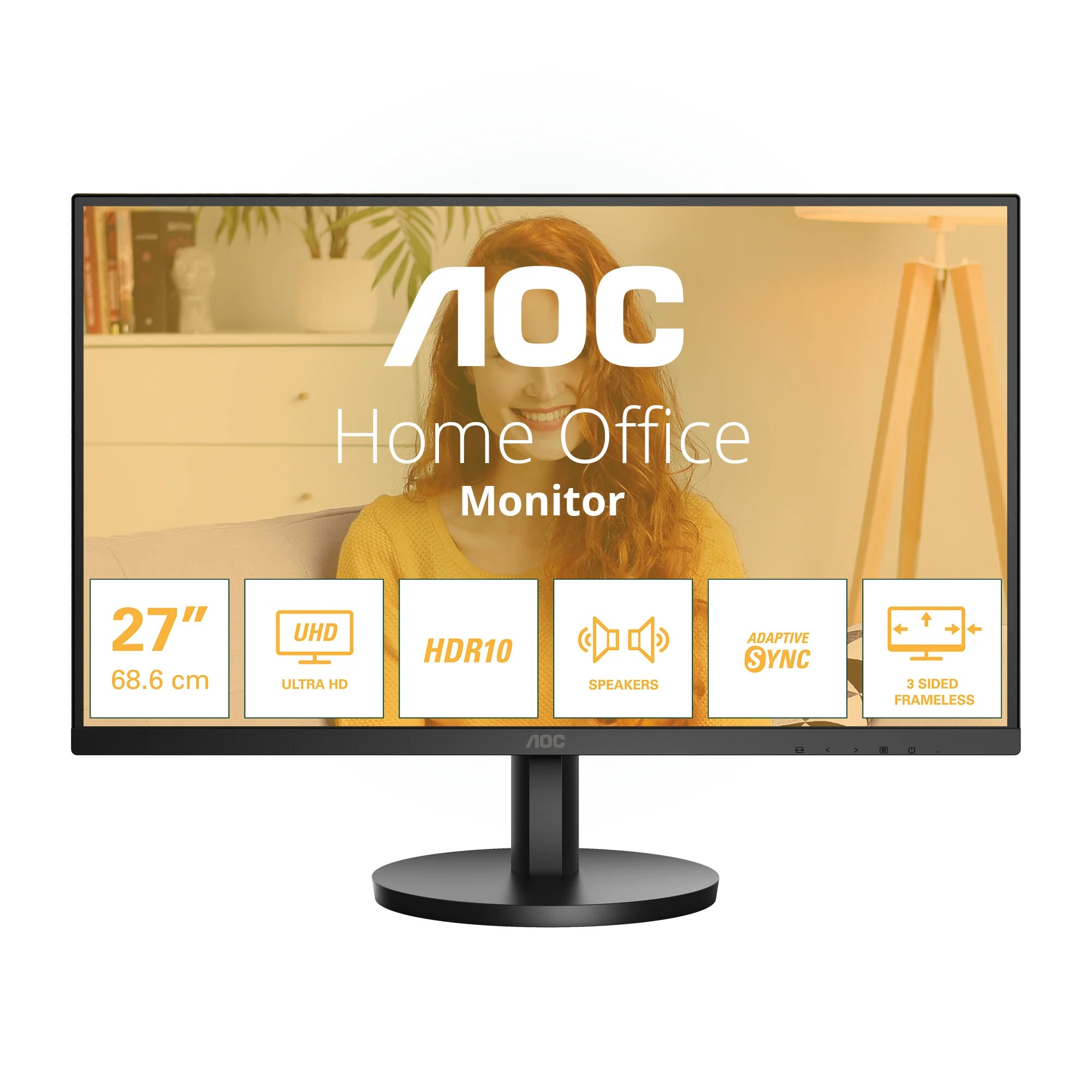 AOC/U27B3A/27''/IPS/4K UHD/60Hz/4ms/Black/3R