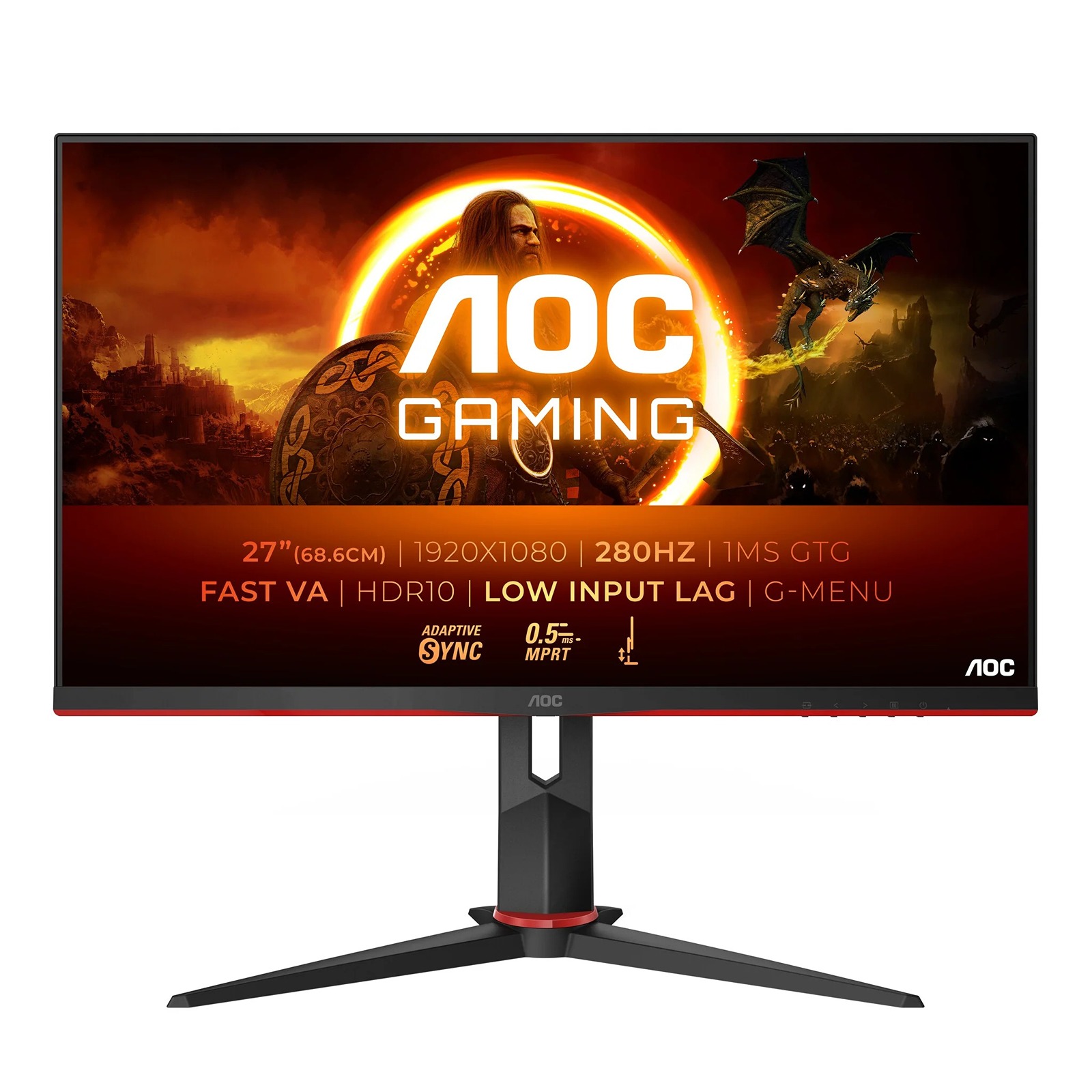 AOC Gaming/27G2ZN3/27''/VA/FHD/280Hz/1ms/Blck-Red/3R