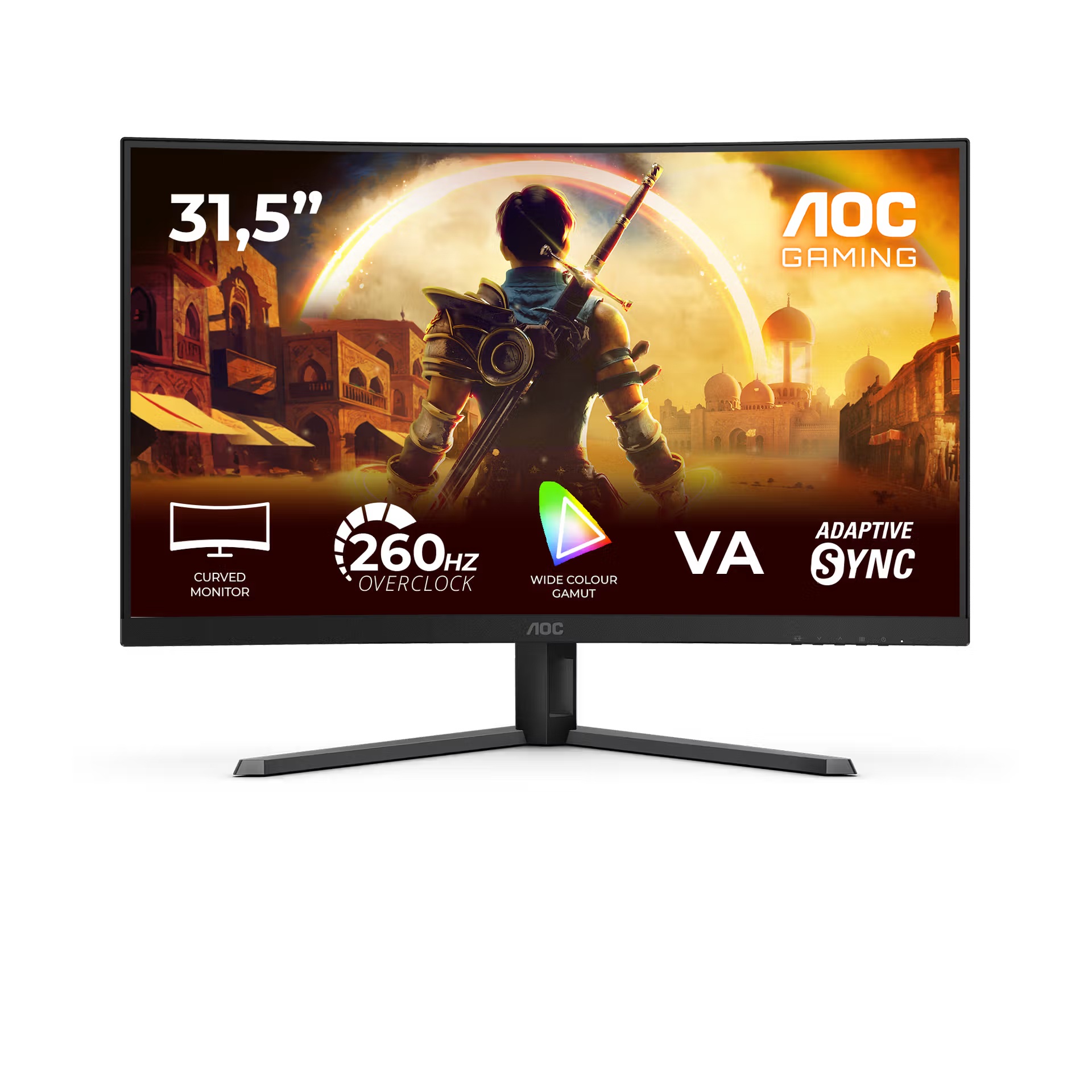 AOC Gaming/C32G42ZE/31,5''/VA/FHD/260Hz/0,3ms/Černá/3R