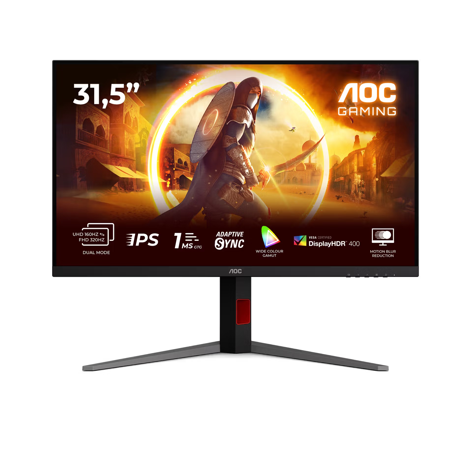 AOC Gaming/U32G4U/31,5''/IPS/4K UHD/160Hz/0,5ms/Černá/3R