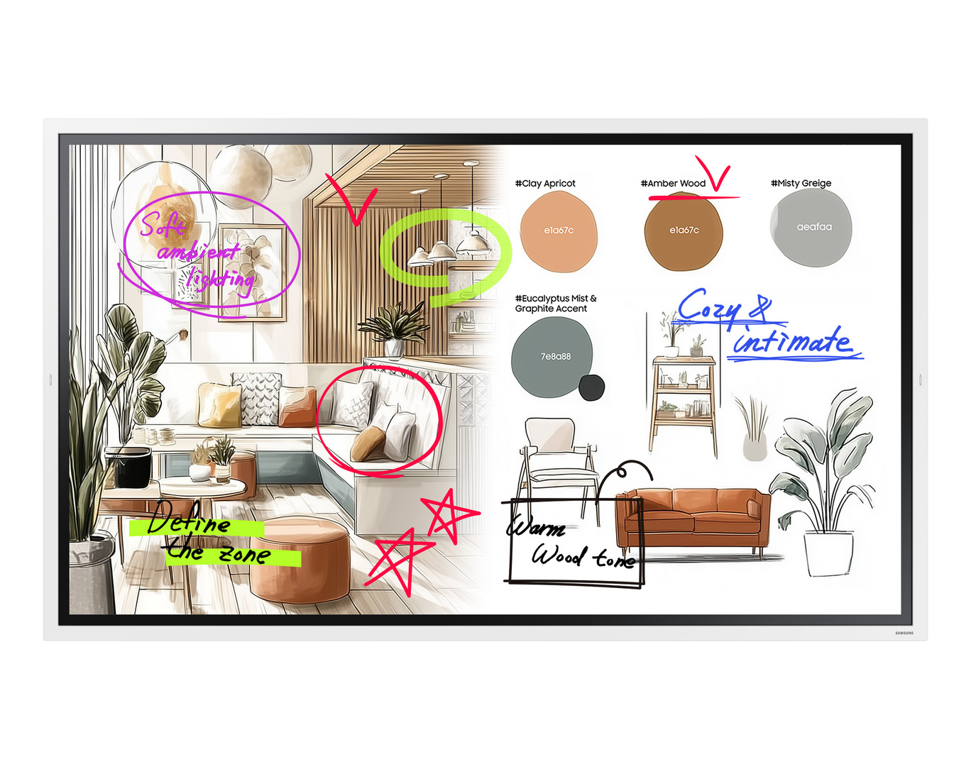 65'' LED Samsung WM65FX- Flip Pro,UHD,450cd,12/7