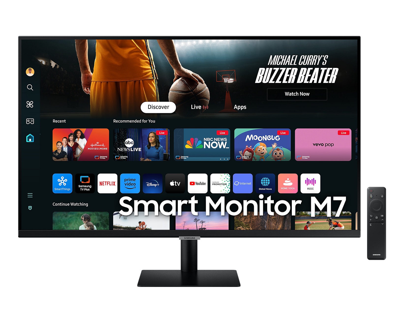 Samsung Smart Monitor/M70D/32''/VA/4K UHD/60Hz/4ms/Black/3R