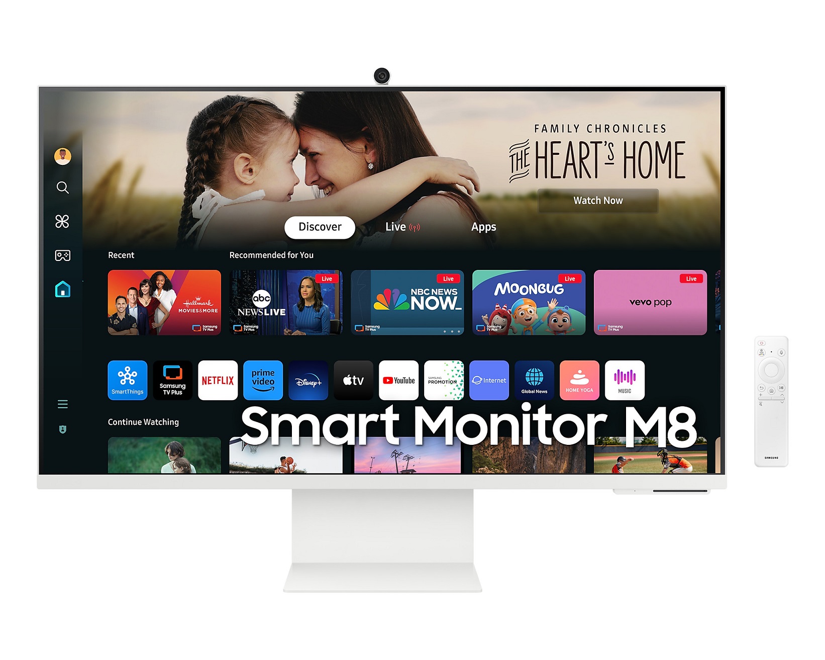 Samsung Smart Monitor/M80D/32''/VA/4K UHD/60Hz/4ms/White/3R