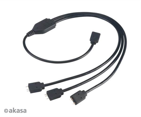 AKASA - RGB LED kabel-splitter adresovatelný 50 cm