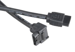 AKASA - černý 6Gb/s SATA3 kabel 90° - 50 cm