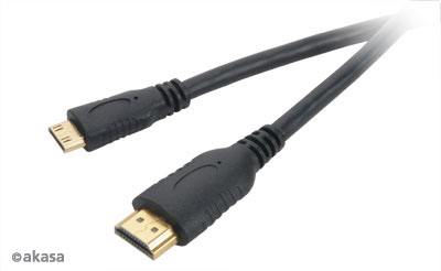 Obrázok AKASA High Speed mini HDMI 1.5m (AK-CBHD07-15BK)