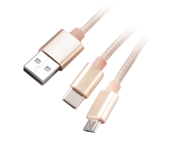 AKASA - 2 v 1 - USB 2.0 typ A na typ C a typ B