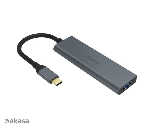 AKASA - externí USB hub - USB typ-C na 4 x USB 3.0