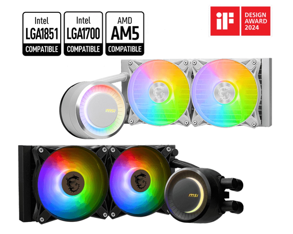 MSI vodní chladič CPU MAG CORELIQUID E240 WHITE