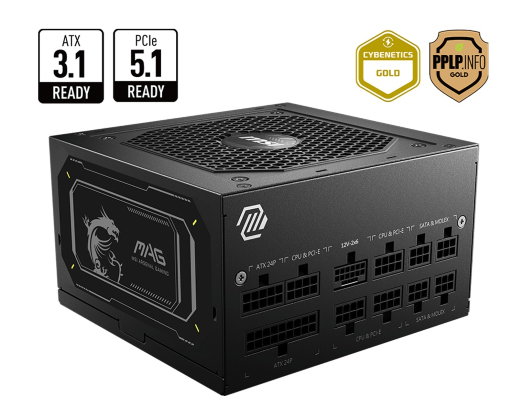 MSI zdroj MAG A850GL PCIE5 II 850W 80PLUS GOLD m