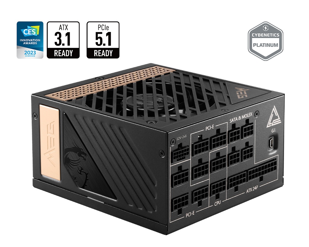 MSI zdroj MEG Ai1300P PCIE5 1300W 80PLUS PLATINUM