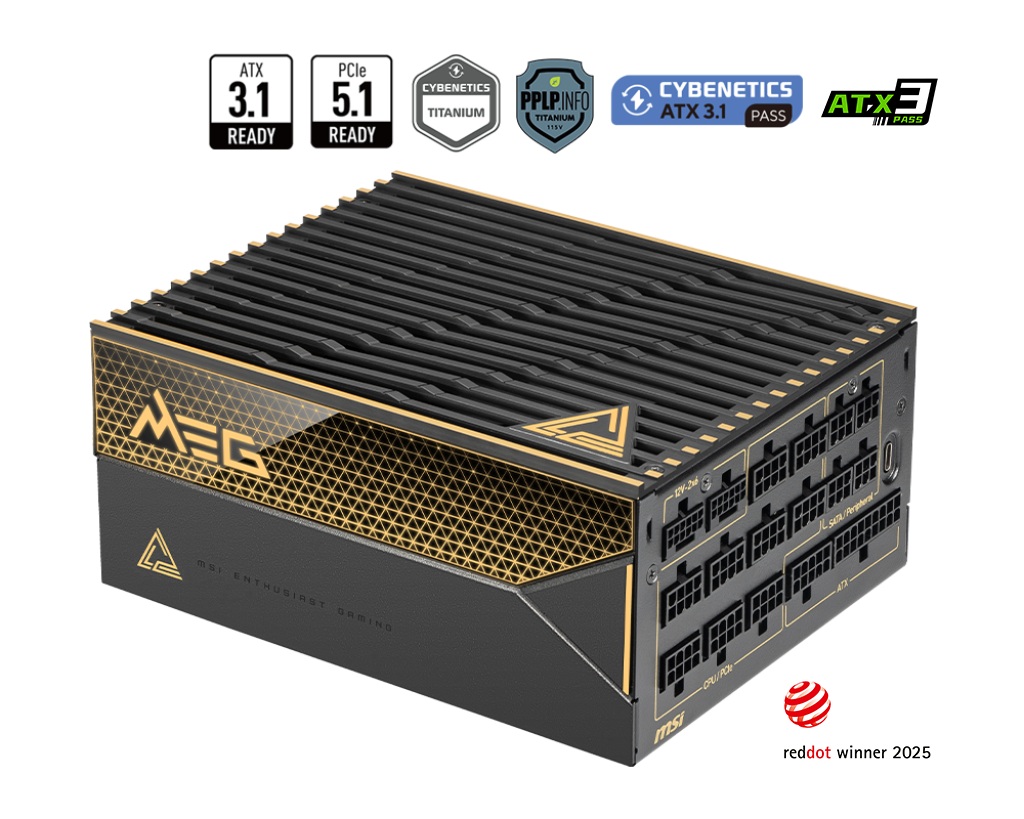MSI zdroj MEG Ai1600T PCIE5 1600W 80PLUS TITANIUM