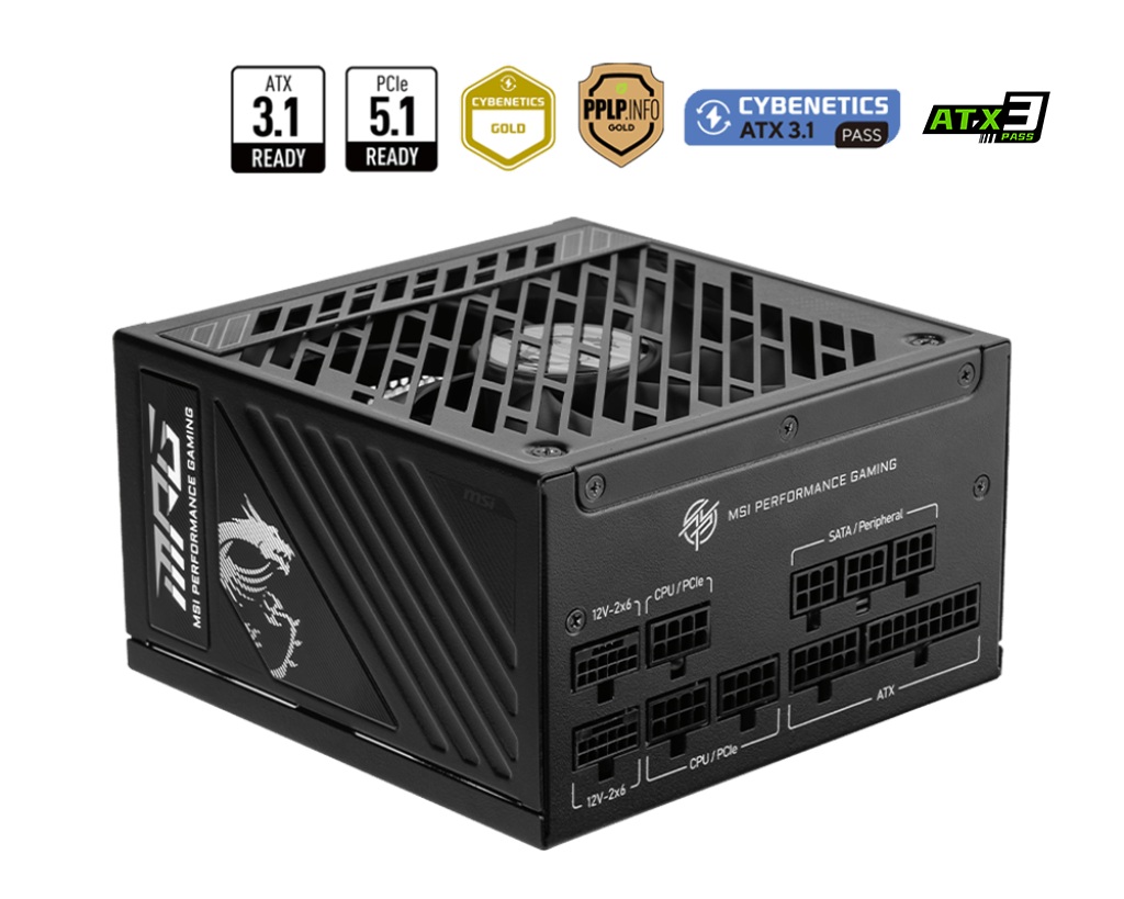 MSI zdroj MPG A850GS PCIE5 850W 80PLUS GOLD m