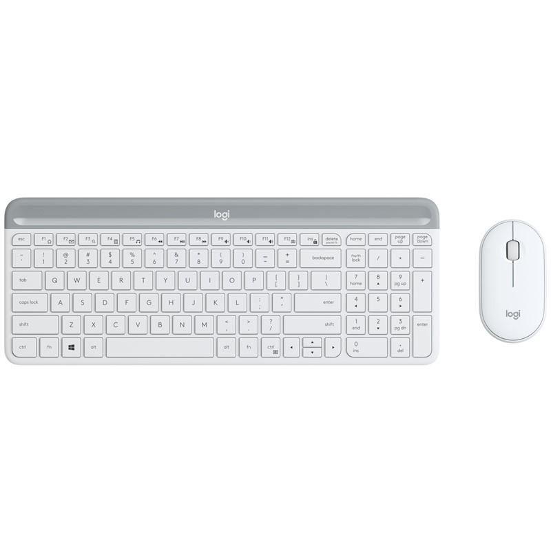 set Logitech slim Wireless MK470 - white, US