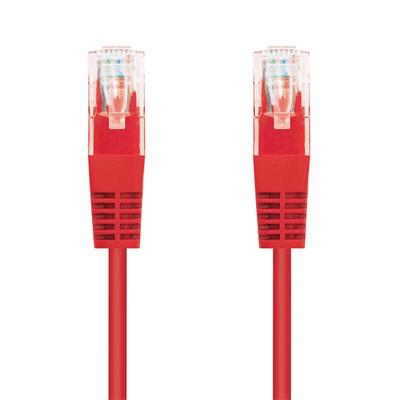 Kabel C-TECH patchcord Cat5e, UTP, červený, 0,5m