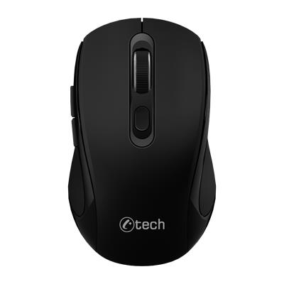 C-TECH WLM-12BK/Ergonomická/Optická/Pro praváky/Bezdrátová USB + Bluetooth/Černá