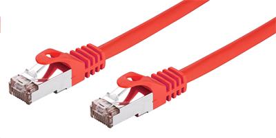 Kabel C-TECH patchcord Cat6, FTP, červený, 2m