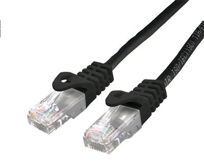Kabel C-TECH patchcord Cat6, UTP, černý, 0,25m