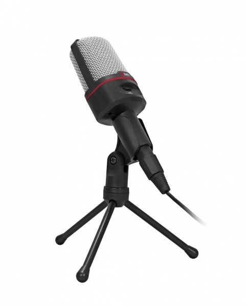 Stolní mikrofon C-TECH MIC-02, 3,5'' stereo jack, 2.5m
