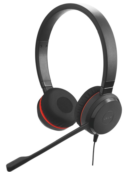 Jabra Evolve 20/Stereo/USB/Drát/MS/Černá-červená