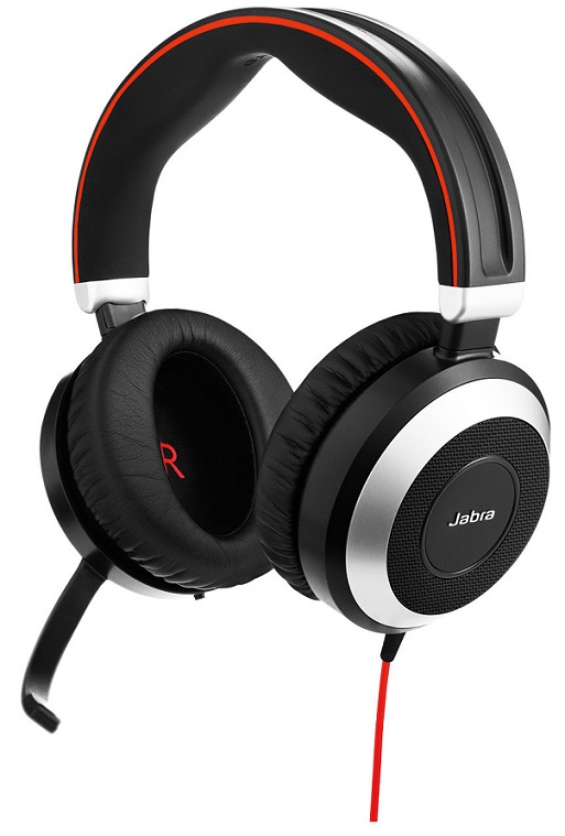 Jabra Evolve 80/Stereo/Jack/Drát/Černá