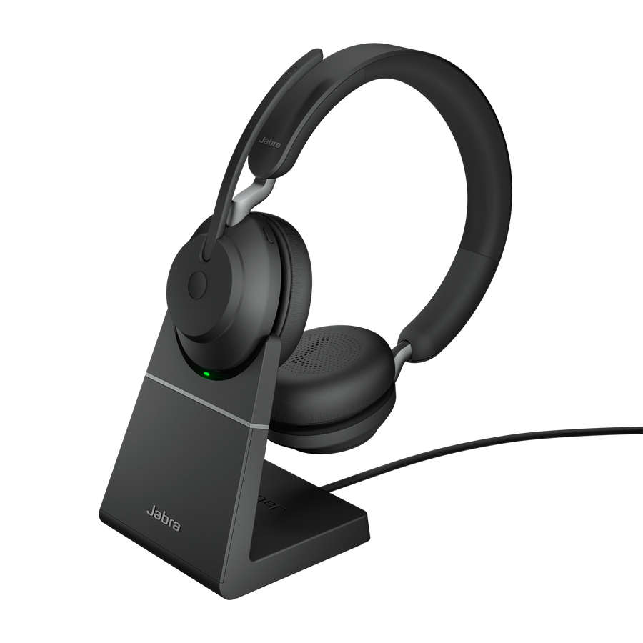 Jabra Evolve2 65/Stereo/USB-C/BT/Bezdrát/MS/Stand/Černá