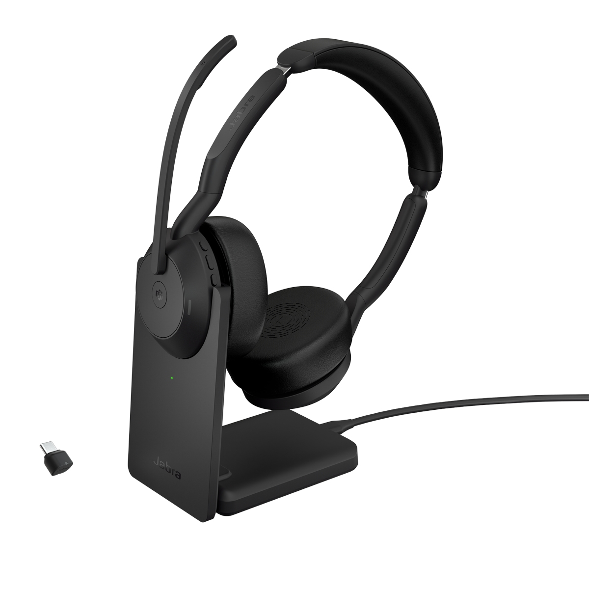 Jabra Evolve2 55/Stereo/ANC/USB-C/BT-USB/Bezdrát/MS/Stand/Černá