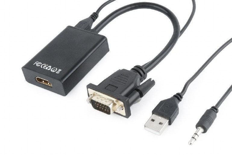 Obrázok GEMBIRD Redukce VGA - HDMI, 0,15m, M/F A-VGA-HDMI-01