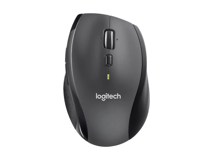 Logitech M705 Marathon/Kancelářská/Optická/Pro praváky/1 000 DPI/Bezdrátová USB/Černá-šedá