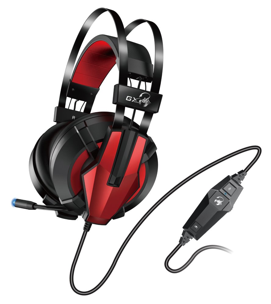 Obrázok GENIUS GX GAMING HS-G710V Headset, herní, drátový, náhlavní, 7.1 virtuální zvuk, mikrofon, vibrace, USB