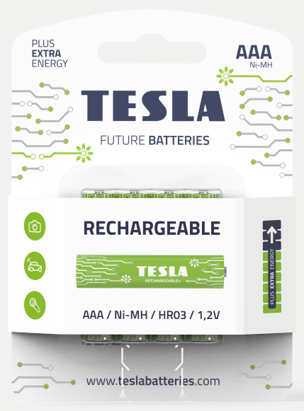 TESLA - nabíjecí baterie AAA, 4ks