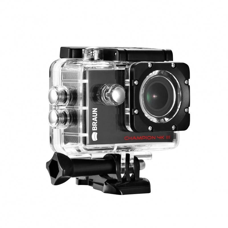 Braun CHAMPION 4K III sportovní minikamera (4k/30fps, 16MP, WiFi, pouzdro do 30m)