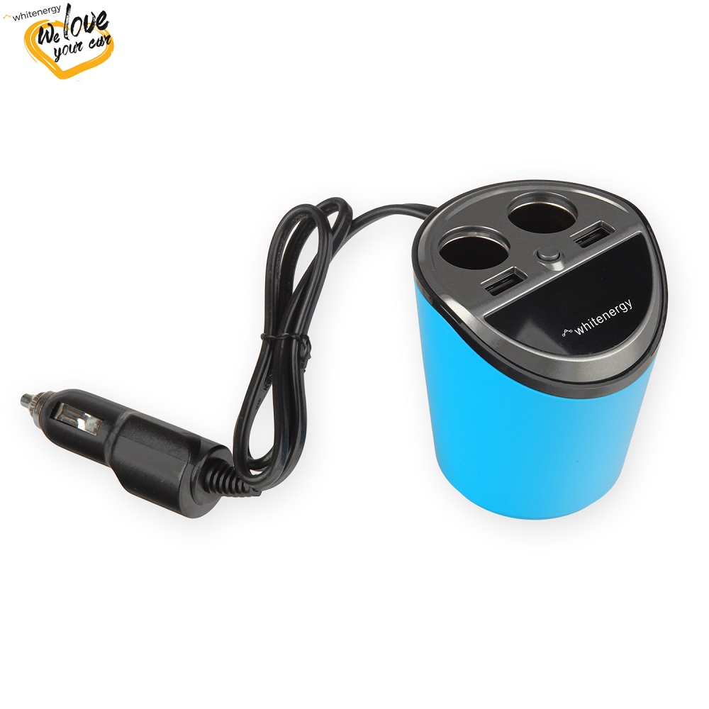 Obrázok WE auto adaptér CUP 2x USB, 2x CS 5V 9.6A 10420