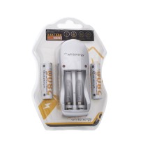 Obrázok WE Nabíječka pro 2 baterie AA/AAA + 2xAA 2800mAh 08350