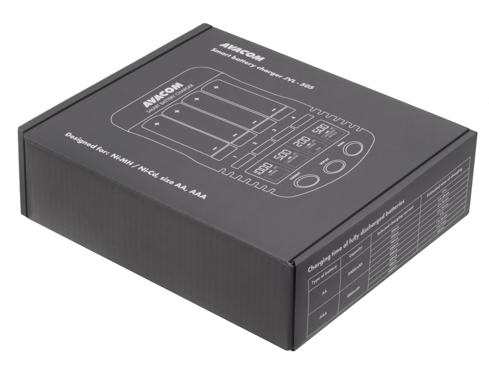 AVACOM JVL-505 inteligentní nabíječka baterií (AA, AAA)