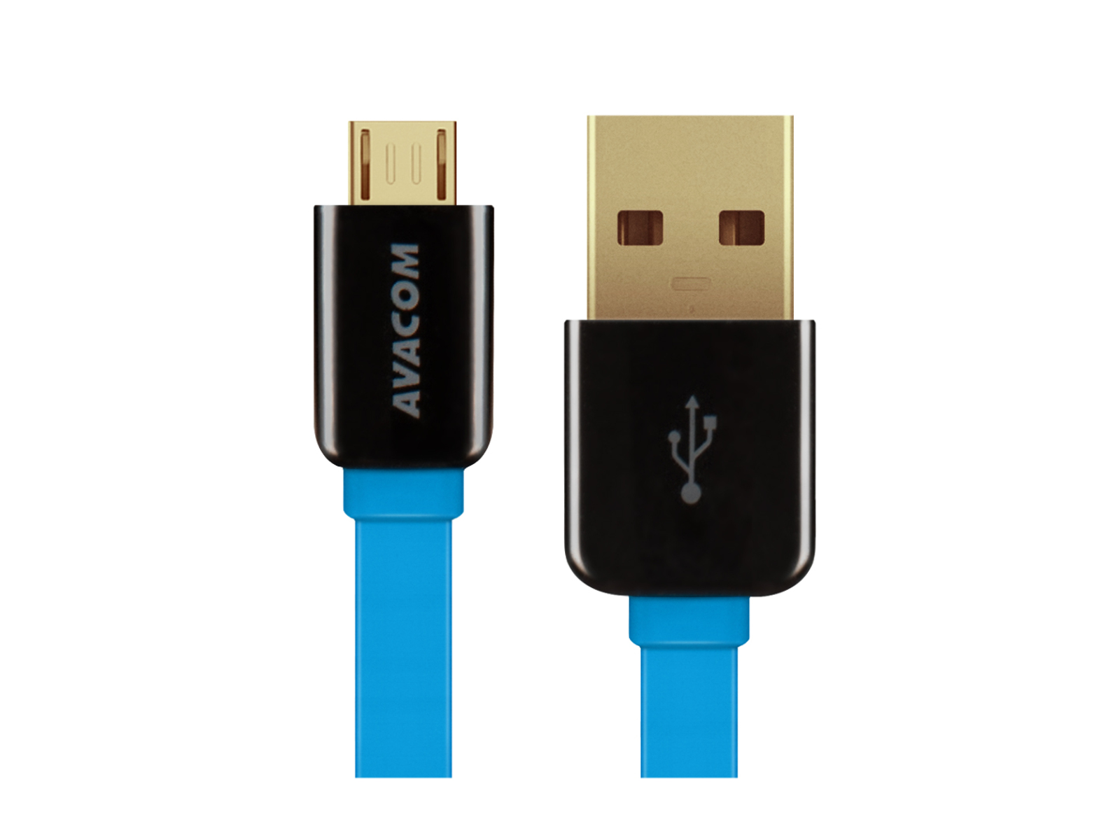 Obrázok Kabel AVACOM MIC-40B USB - Micro USB, 40cm, modrá DCUS-MIC-40B