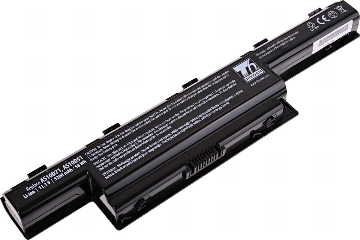 Obrázok Baterie T6 power Acer Aspire 4741, 5551, 5741, 5751, 7750, TravelMate 4750, 5740, 6cell, 5200mAh (NBAC0065)