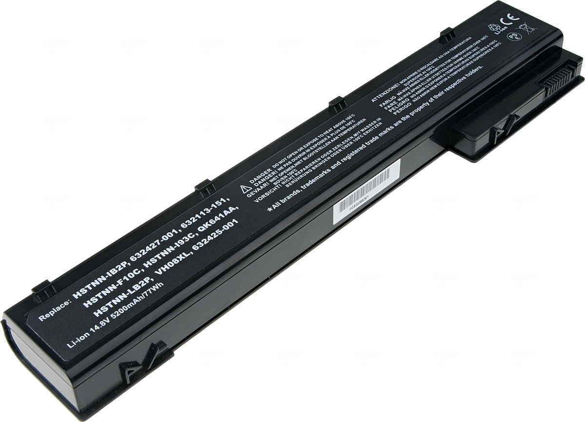 Obrázok Baterie T6 power HP EliteBook 8560w, 8570w, 8760w, 8770w, 8cell, 5200mAh (NBHP0084)