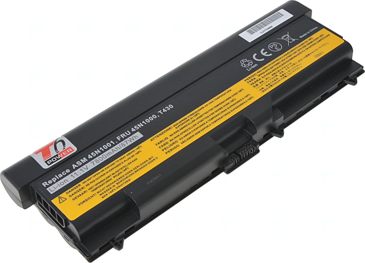 Obrázok Baterie T6 power Lenovo ThinkPad T430, T430i, T530, T530i, L430, L530, W530, 9cell, 7800mAh (NBIB0109)